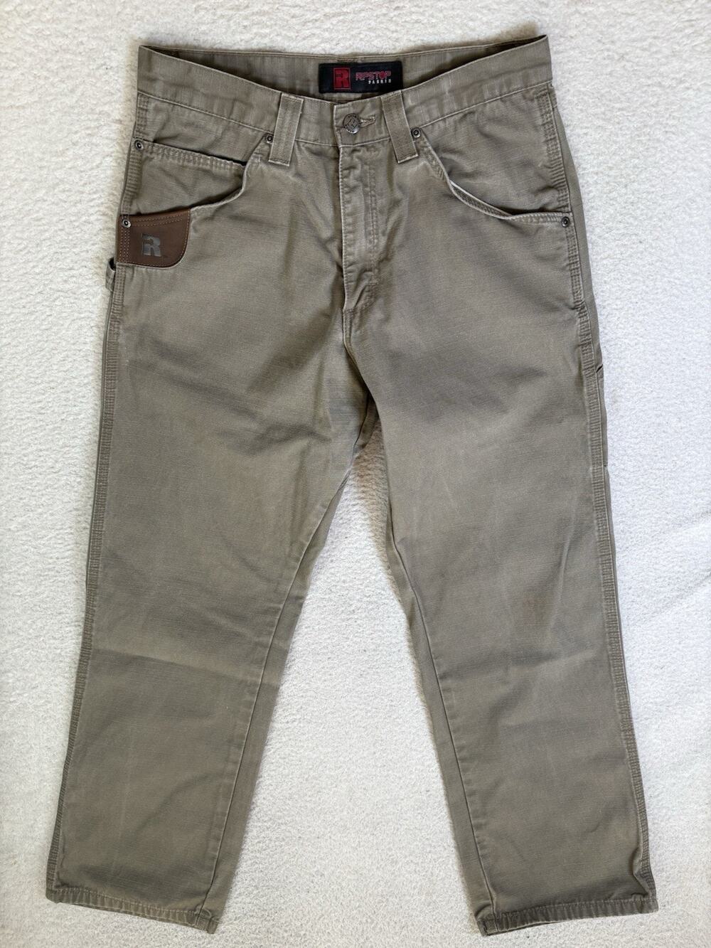 Wrangler Riggs Workwear Carpenter Pants Mens 31x30 Ripstop Canvas Hammer Loop
